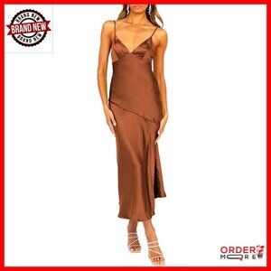 Satin Slip Dress Elegant Minimal Chic Evening Party Wear Adjustable Straps